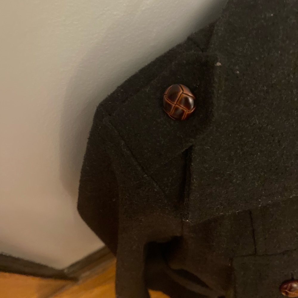 Ladies Wool Button Down Belted Jacket - image 4